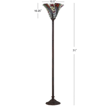Williams Tiffany Style 71" Torchiere LED Floor Lamp - JONATHAN Y